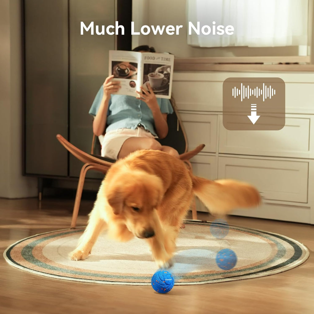 Smart Interactive Dog Toy, Wicked Ball AIR, Automatic Moving, Bouncing, and Rotating, E-TPU Material, IPX7 Waterproof Rating, Active Rolling Ball for Puppy, Medium and Large Dogs