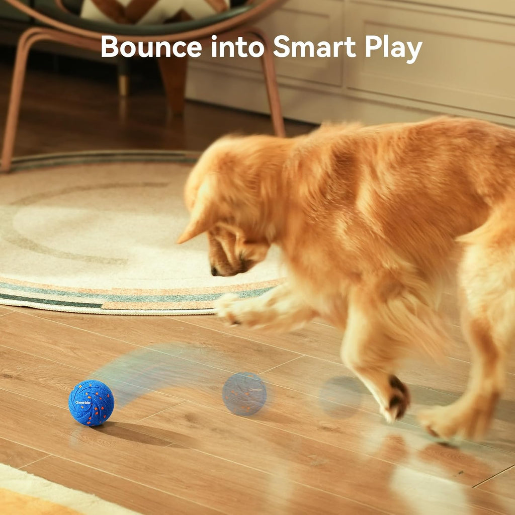 Smart Interactive Dog Toy, Wicked Ball AIR, Automatic Moving, Bouncing, and Rotating, E-TPU Material, IPX7 Waterproof Rating, Active Rolling Ball for Puppy, Medium and Large Dogs